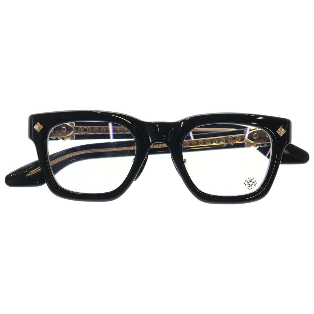 CHROME HEARTS(クロムハーツ) DONNYSOFFERGISMS-A サングラス ウェリントン メガネ アイウェア ブラック/ゴールド BK18K-GP