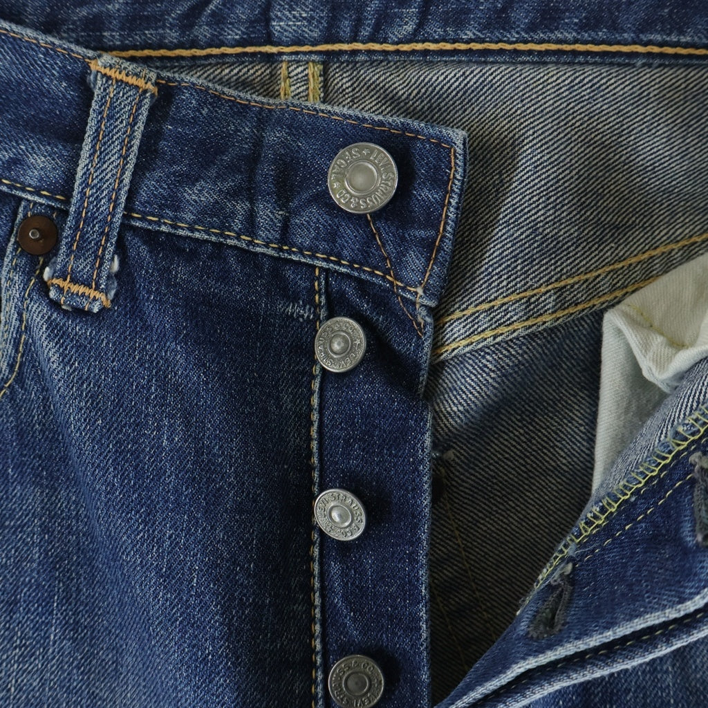 Levi's(リーバイス) 50S 501XX 紙パッチギャラ入り 両面BIG E 均等V 通常R ボタン裏20 オフセット 隠しリベット デニムパンツ インディゴ