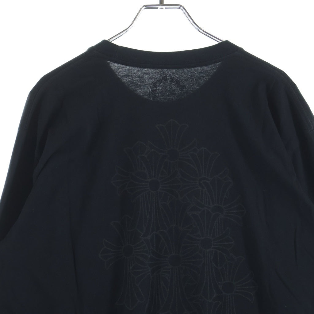 CHROME HEARTS(クロムハーツ) BACK CEMETERY CROSS PRINT L/S TEE セメタリー クロス 両面プリント長袖カットソーTシャツ ブラック