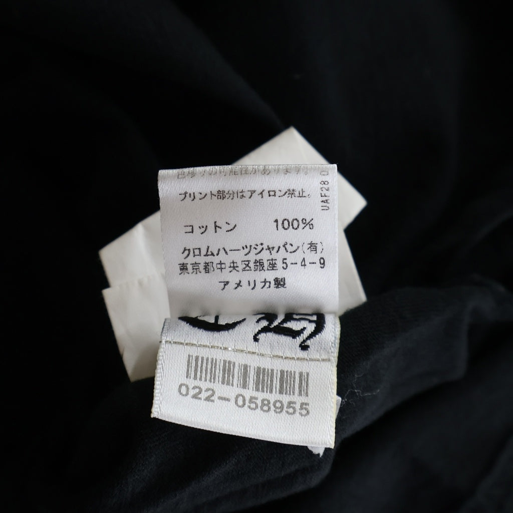 CHROME HEARTS(クロムハーツ) BACK CEMETERY CROSS PRINT L/S TEE セメタリー クロス 両面プリント長袖カットソーTシャツ ブラック