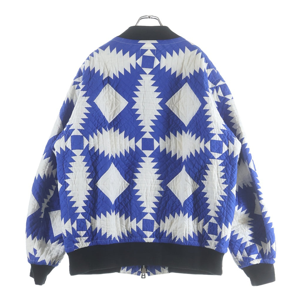 TAKAHIROMIYASHITA The SoloIst.(タカヒロミヤシタザソロイスト) OVERSIZED VINTAGE QUILT FLIGHT JACKET オーバーサイズ キルティング フライトジャケット ブルー/ホワイト