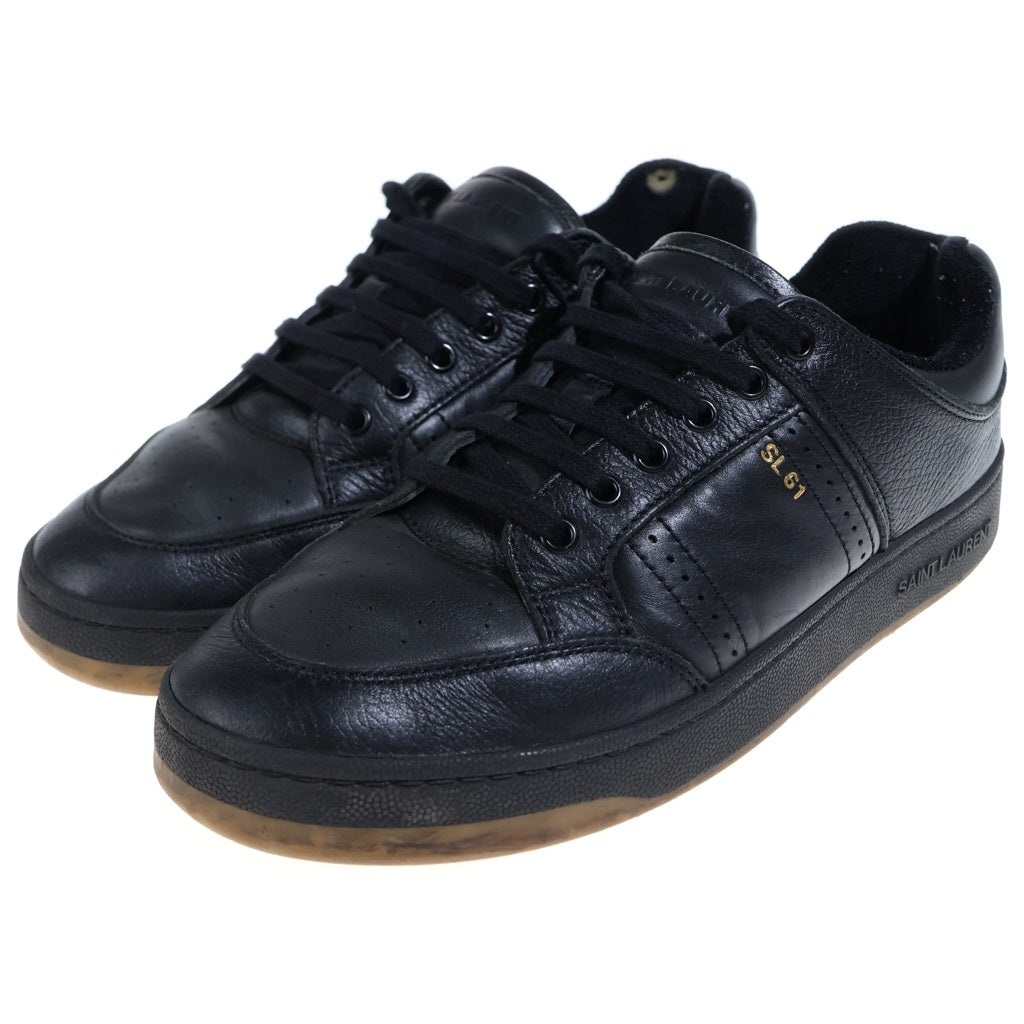 SAINT LAURENT PARIS(サンローランパリ) SL61 スムースレザー ローカットスニーカー ブラック P0 690789