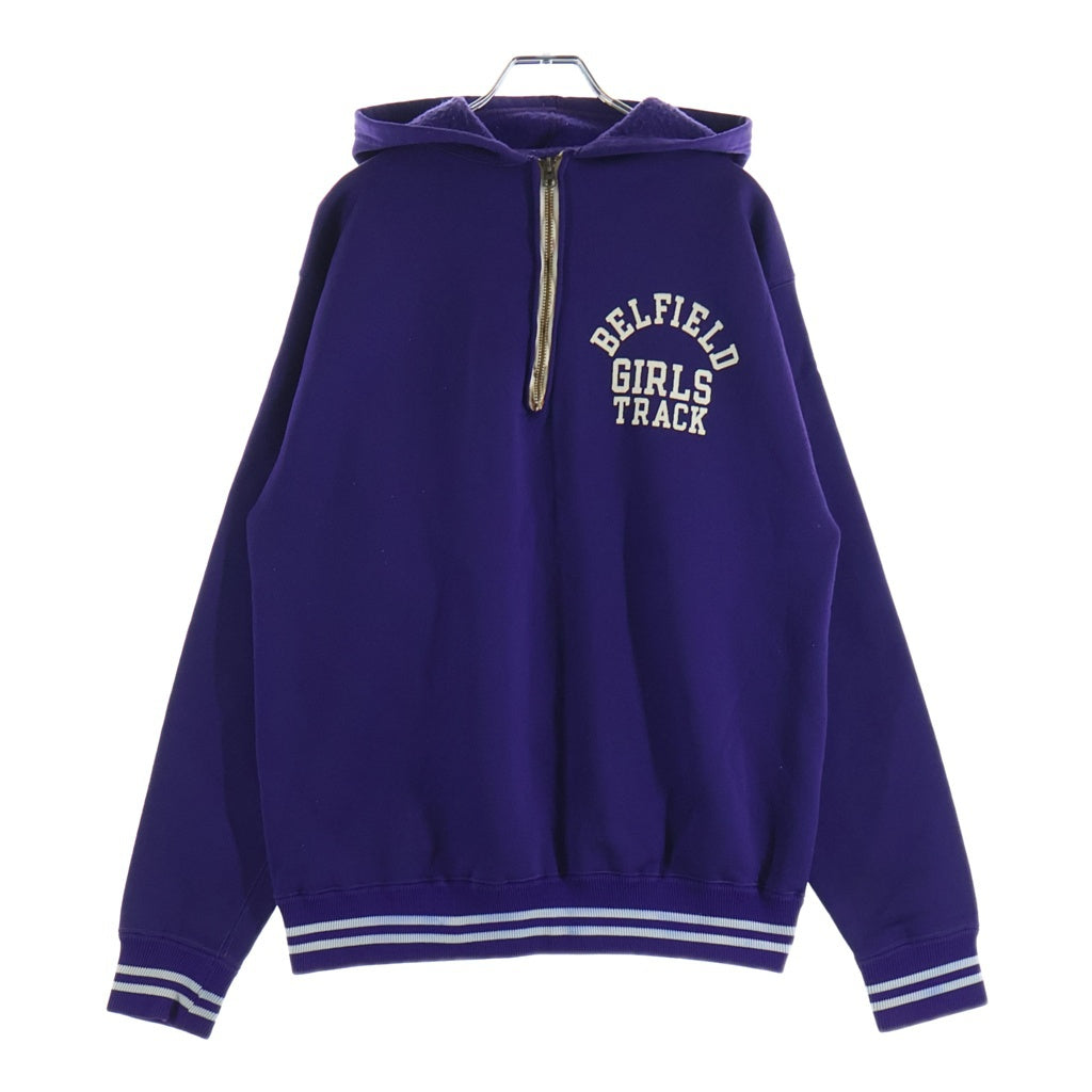 CHAMPION(チャンピオン) 60S BELFIELD GIRLS TRACK TALON ZIP ハーフジップ パーカー ナイロン パープル