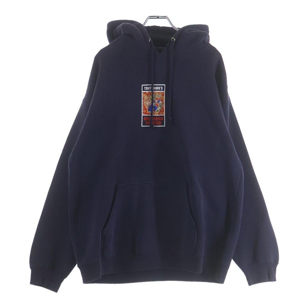 VINTAGE(ヴィンテージ) 00S QUIKSILVER TONY HAWKS BOOMBOOM HUCKJAM NORTH AMERICAN TOUR 2002 HOODIE クイックシルバー トニーホーク ツアー パーカー スウェットフーディーナス紺