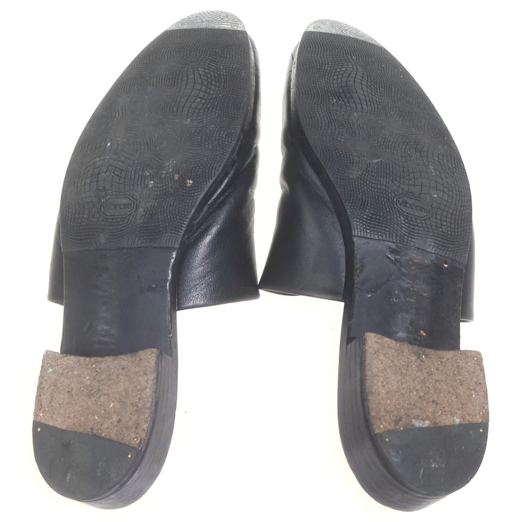 NO BRAND(ノーブランド) TACHINO CHIE GUJI LEATHER MULE SANDALS レザー ミュールサンダル ブラック