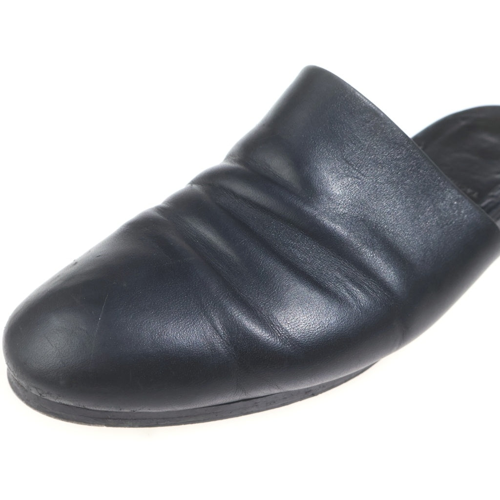 NO BRAND(ノーブランド) TACHINO CHIE GUJI LEATHER MULE SANDALS レザー ミュールサンダル ブラック