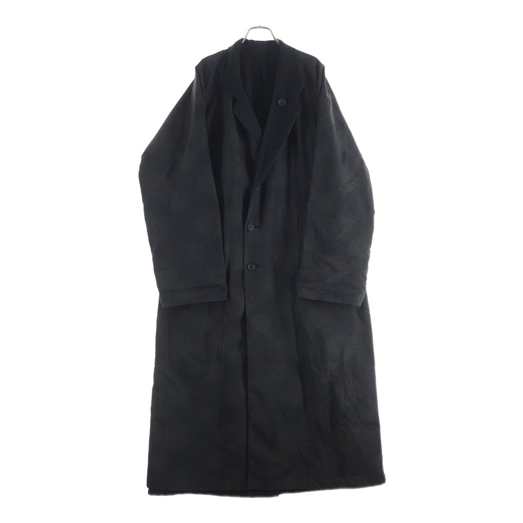 Yohji Yamamoto POUR HOMME(ヨウジヤマモト プールオム) 24AW Ny C GROSGRAIN LINING PT RAGLAN COAT チェスターコート ブラック H0-C18-601