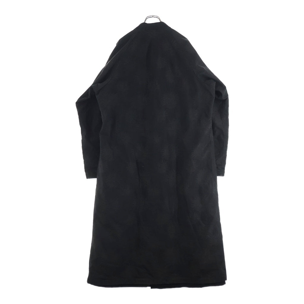 Yohji Yamamoto POUR HOMME(ヨウジヤマモト プールオム) 24AW Ny C GROSGRAIN LINING PT RAGLAN COAT チェスターコート ブラック H0-C18-601