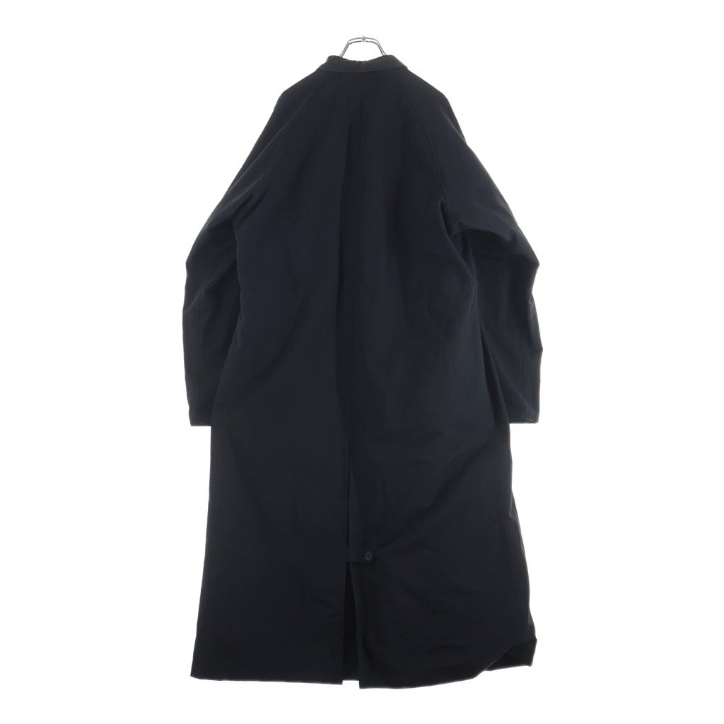Yohji Yamamoto POUR HOMME(ヨウジヤマモト プールオム) 24AW Ny C GROSGRAIN LINING PT RAGLAN COAT チェスターコート ブラック H0-C18-601