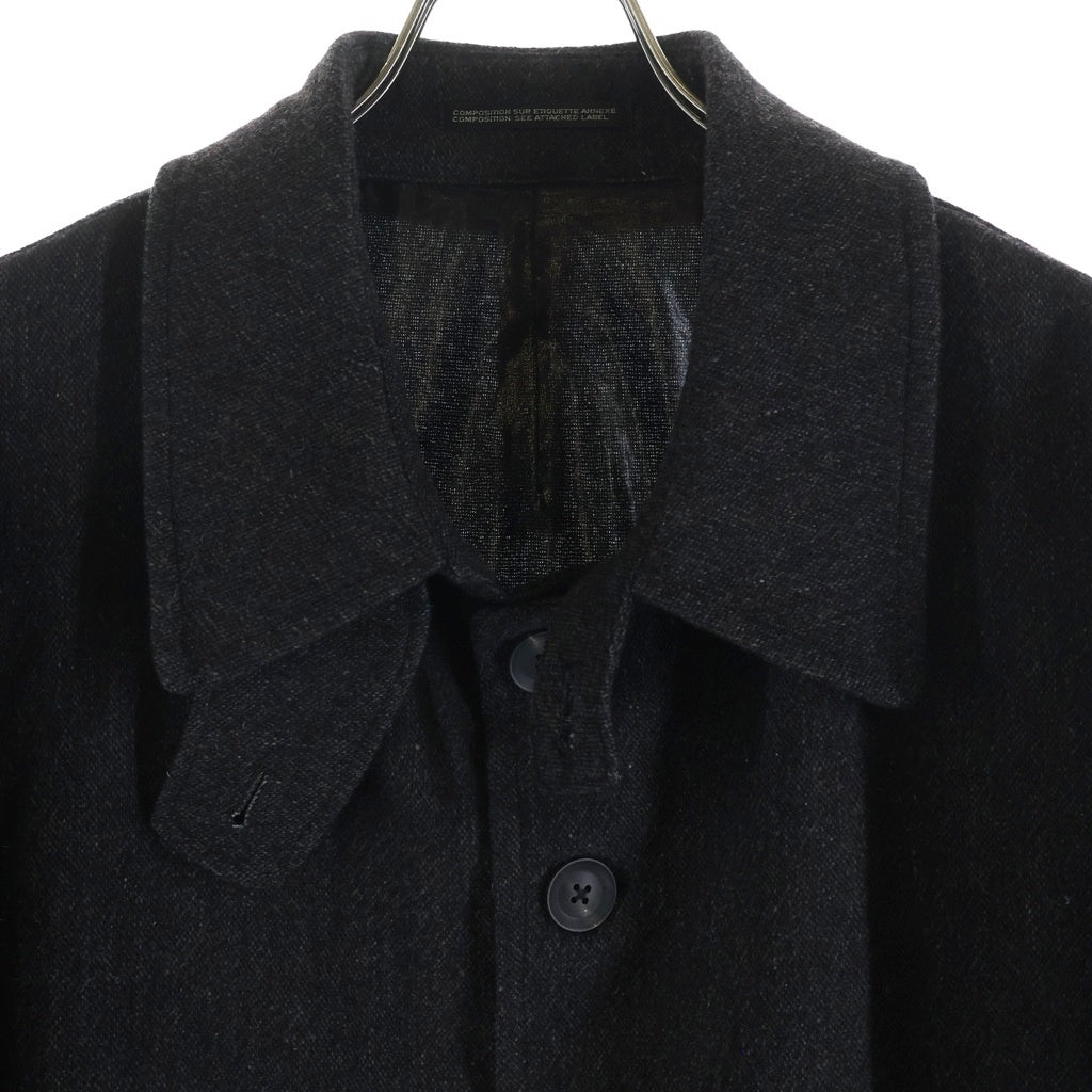Yohji Yamamoto POUR HOMME(ヨウジヤマモト プールオム) 25AW BALMACAAN COAT SADNESS AND SUFFERING ARE THE FLOWERS OF LIFE 悲しみと苦しみは 人生の花である ステンカラーコート HM-C17-111