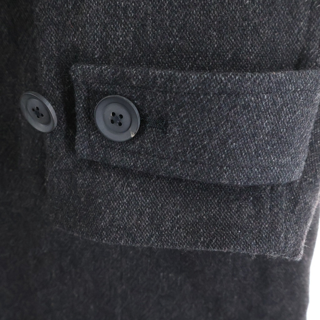 Yohji Yamamoto POUR HOMME(ヨウジヤマモト プールオム) 25AW BALMACAAN COAT SADNESS AND SUFFERING ARE THE FLOWERS OF LIFE 悲しみと苦しみは 人生の花である ステンカラーコート HM-C17-111