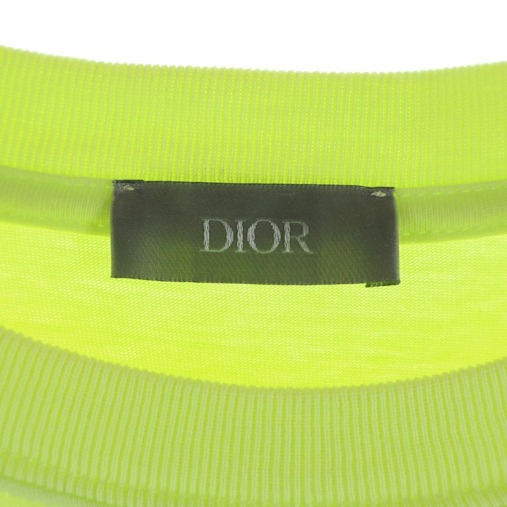 DIOR(ディオール) 23AW Logo Embroidered Over Sized TEE 刺繍ロゴ オーバーサイズ 半袖カットソーTシャツ ライトグリーン 393J696E0847