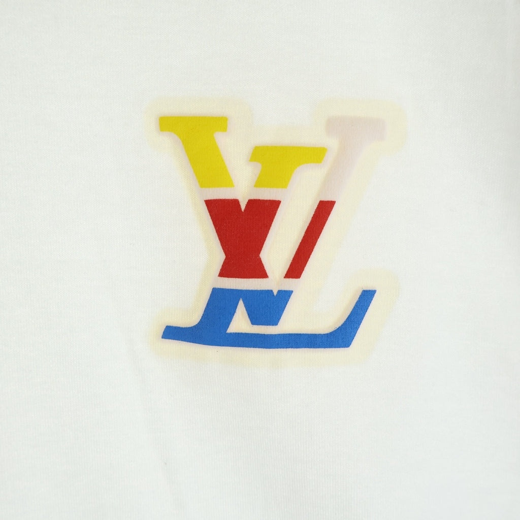 LOUIS VUITTON(ルイヴィトン) 24AW ×NBA LOGO EMBROIDERED S/S TEE 刺繍ロゴ 半袖カットソーTシャツ ホワイト RM242MH NPG HRY53W