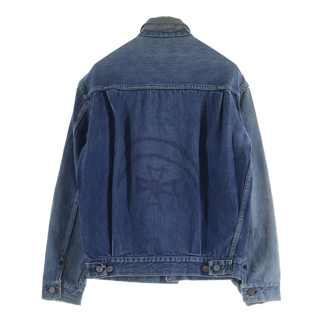 VINTAGE(ヴィンテージ) 50S 507XX 2nd BIG E 革パッチ 片面タブ ボタン裏刻印17 デニムジャケット インディゴ