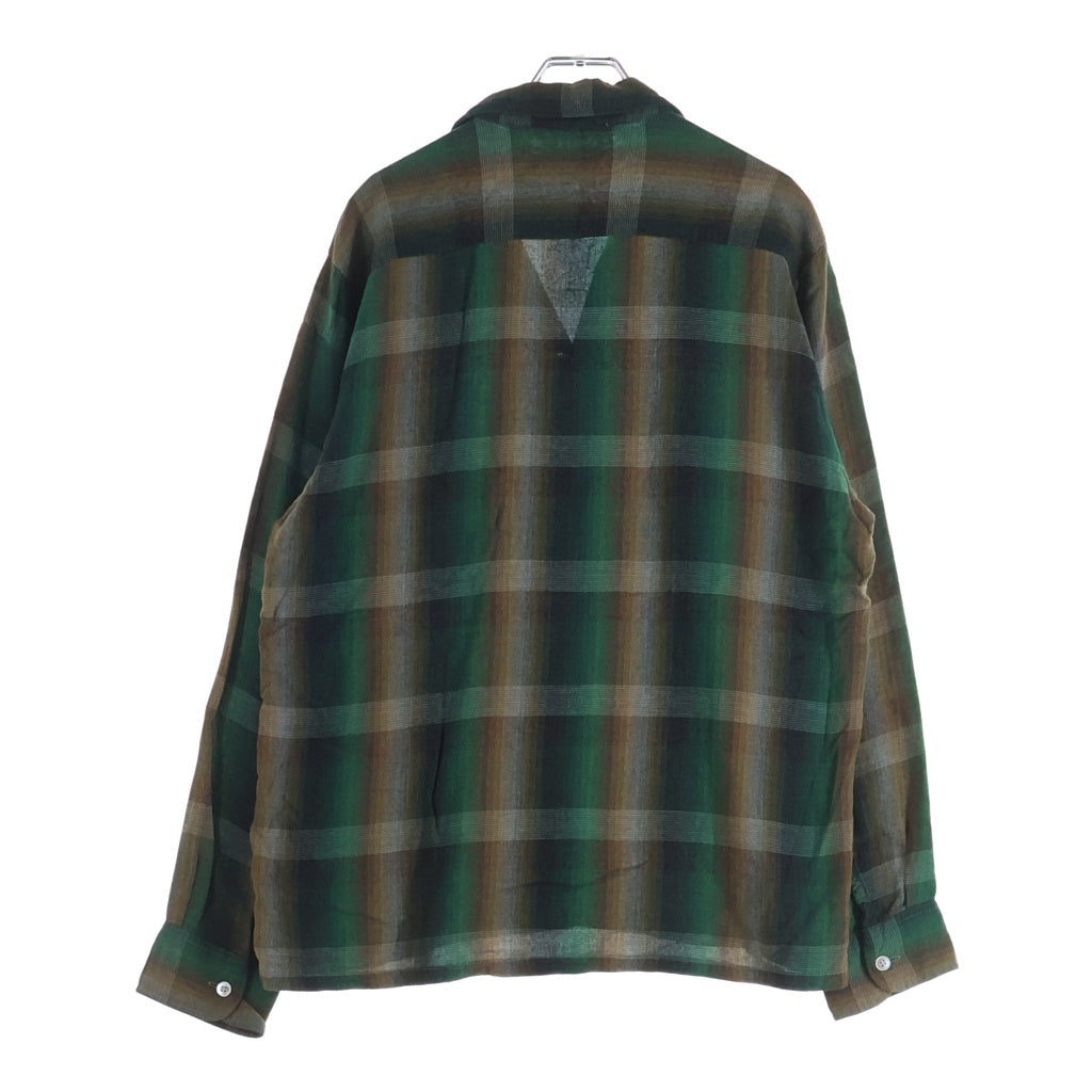 PENNEYS TOWNCRAFT(ぺニーズタウンクラフト) 60S TOWNCRAFT PLUS RYON OMBRE CHECK L/S SHIRT オンブレチェック レーヨン長袖シャツ グリーン×ブラウン