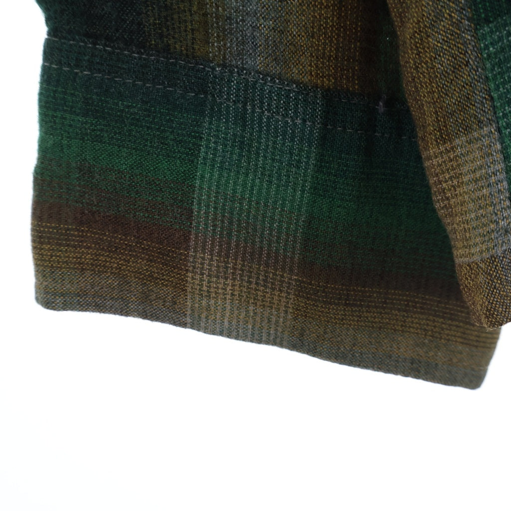 PENNEYS TOWNCRAFT(ぺニーズタウンクラフト) 60S TOWNCRAFT PLUS RYON OMBRE CHECK L/S SHIRT オンブレチェック レーヨン長袖シャツ グリーン×ブラウン