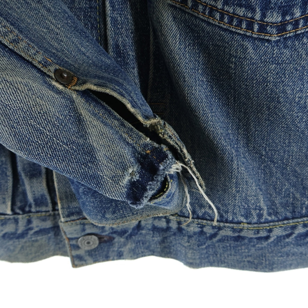 Levi's(リーバイス) 50S 507XX 2nd BIG E 紙パッチ ボタン裏無刻印 両面タブ 均等V レインボーステッチ デニムジャケット インディゴ