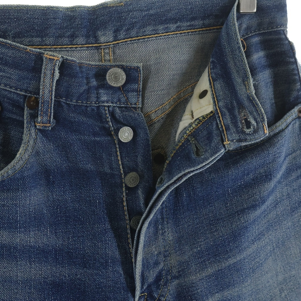 Levi's(リーバイス) 50-60S 501XX 紙パッチギャラ入り BIG E ボタン裏刻印K 両面タブ オフセット オフセット 足長R インディゴ