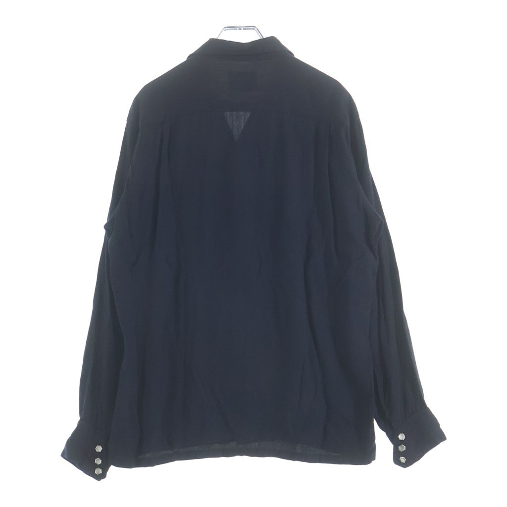 VINTAGE(ヴィンテージ) 60S CHAMPUS (キャンパス) WESTERN RAYON OPENCOLOR L/S SHIRT ウェスタン レーヨン オープンカラー長袖 シャツ ブラック