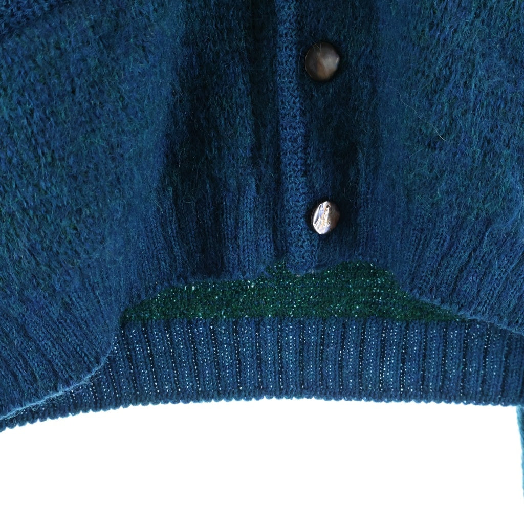VINTAGE(ヴィンテージ) 60S PURITAN (ピューリタン) MOHAIR MIX CARDIGAN モヘア混カーディガン ブルー/グリーン
