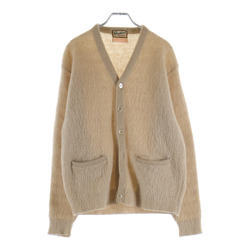 VINTAGE ヴィンテージ 60S Brentwood Mohrtex Sportswear (ブレントウッド モーテックス スポーツウェア) MOHAIR MIX CARDIGAN モヘア混カーディガン ベージュ VINTAGE(ヴィンテージ) 60S Brentwood Mohrtex Sportswear (ブレント