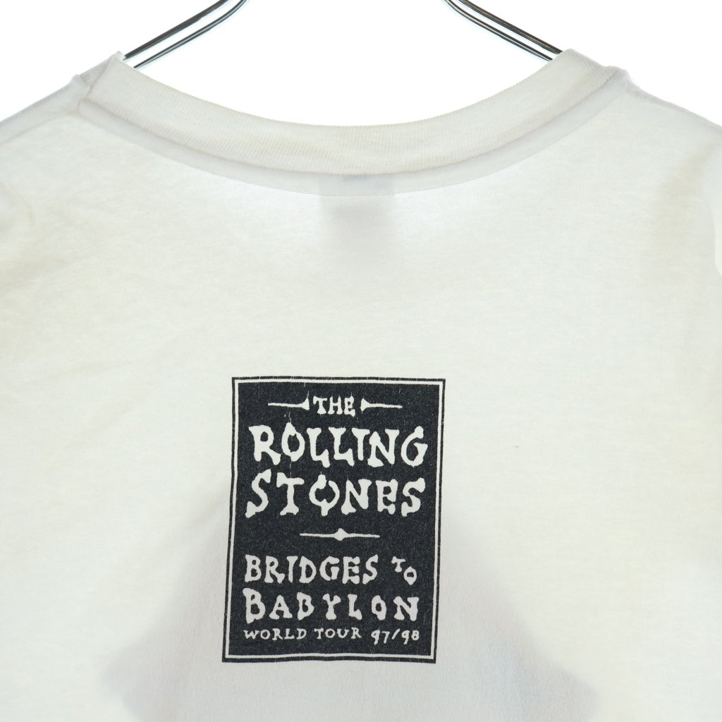 VINTAGE(ヴィンテージ) 90S THE ROLLING STONES BRIDGES TO BABYLON WORLD TOUR TEE ローリングストーンズ 両面プリント半袖カットソーTシャツ ホワイト
