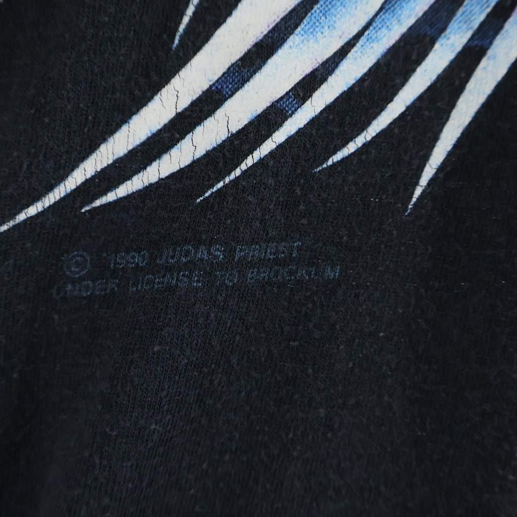 VINTAGE(ヴィンテージ) 90S JUDAS PRIEST PAINKILLER 1990 TOUR ジューダス プリースト 両面プリント半袖カットソーTシャツブラック