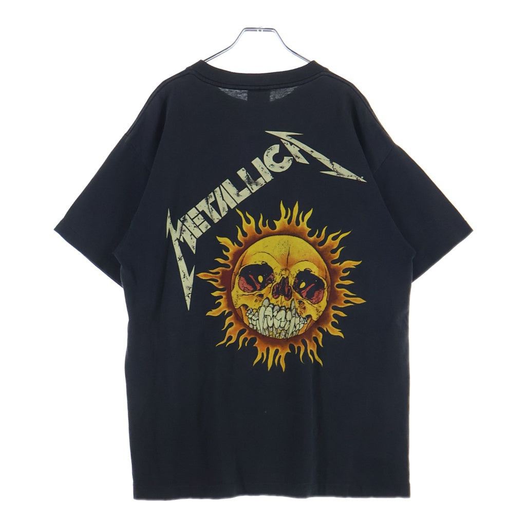 VINTAGE(ヴィンテージ) 90S METALLICA PUSHEAD SIDEFLAME SKULL TEE メタリカ パスヘッド 半袖カットソーTシャツ ブラック