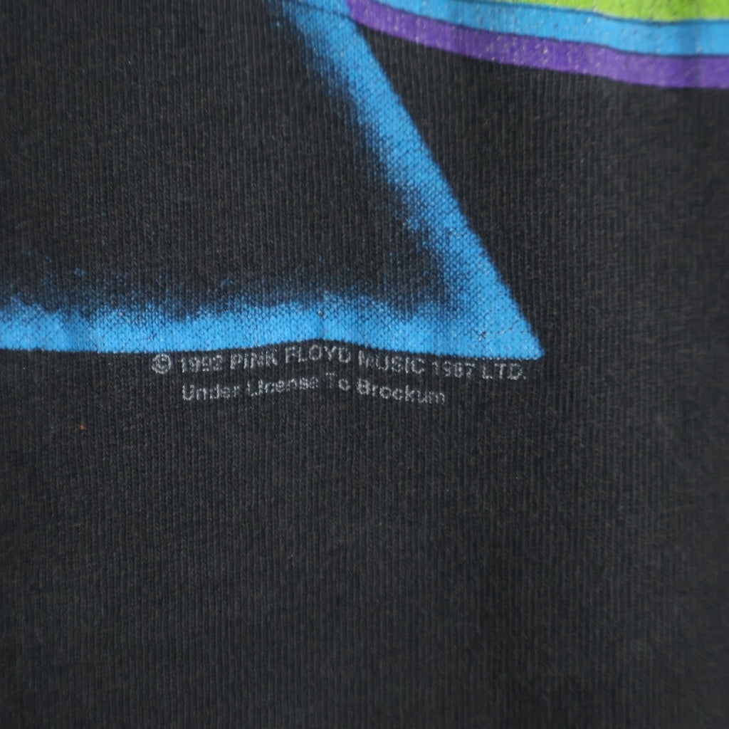 VINTAGE(ヴィンテージ) 90S PINK FLOYD DARK SIDE OF THE MOON ピンクフロイド 狂気 両面プリント半袖カットソーTシャツ ブラック