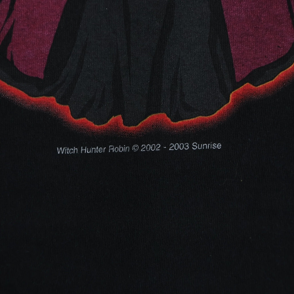 VINTAGE(ヴィンテージ) 00S WITCH HUNTER ROBIN ウィッチ ハンター ロビン アニメ 半袖Tシャツ カットソー ブラック