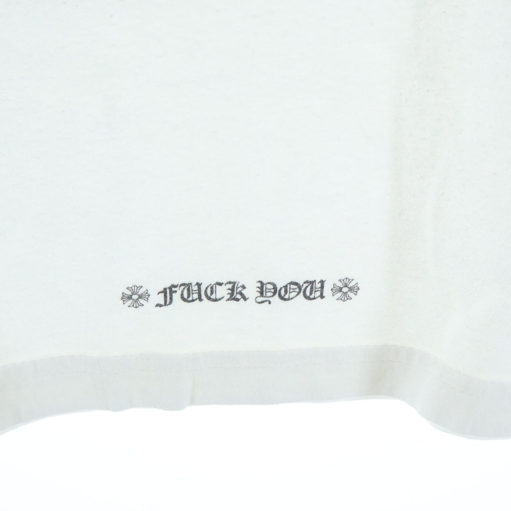 CHROME HEARTS(クロムハーツ) クロムハーツ CH SCROLL LABEL FUCKYOU L/S / スクロールラベル ファックユー アームプリント長袖Tシャツ ホワイト