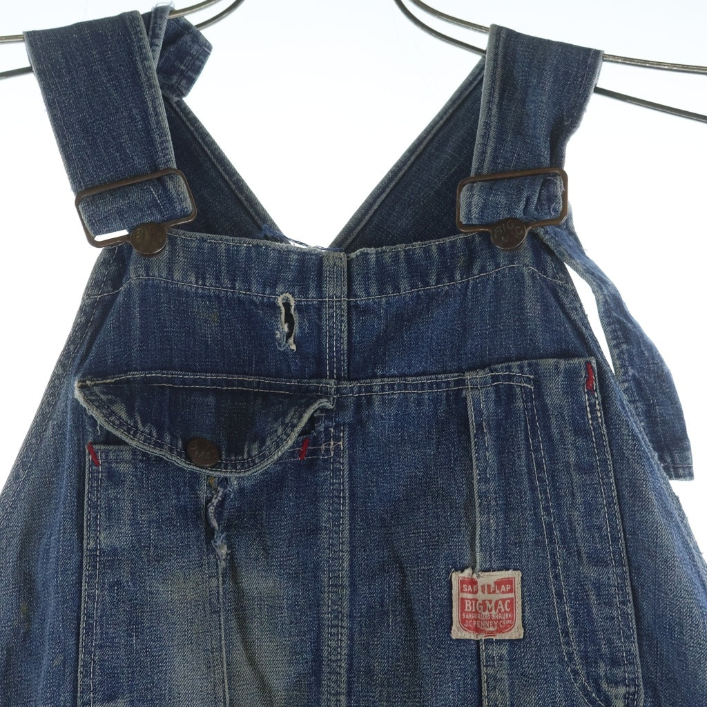 BIGMAC(ビッグマック) 30-40S SAFE T FLAP SANFORIZE DENIM OVER ALL デニム オーバーオール インディゴ