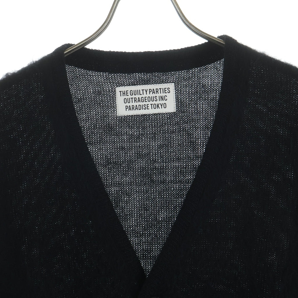 WACKO MARIA(ワコマリア) THE GUILTYPARTIES PARADISE PREMIUM MOHAIR KNIT CARDIGAN プレミアム モヘア ニット カーディガン ブラック