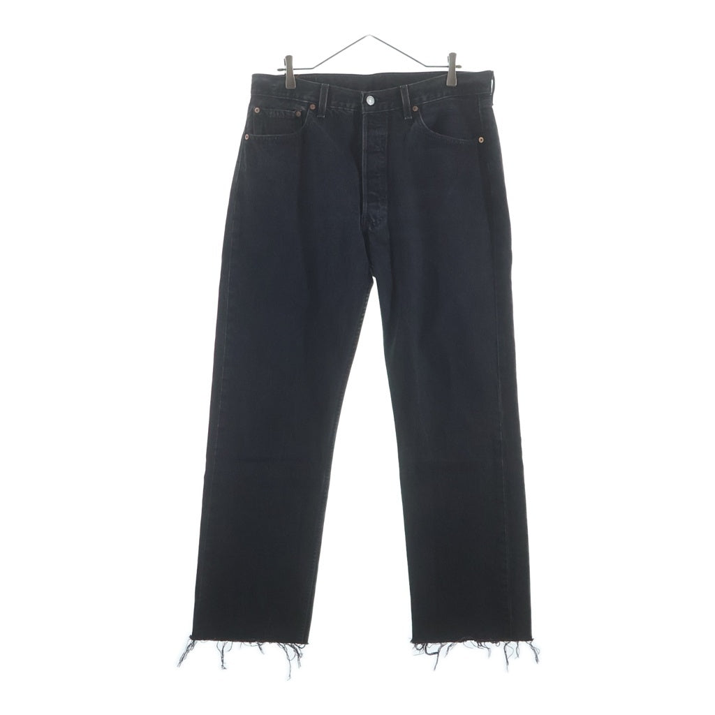 Levi's(リーバイス) 90S 501 CUT OFF 後染め スモールe ボタン裏544 USA製 カットオフ デニムパンツ ブラック