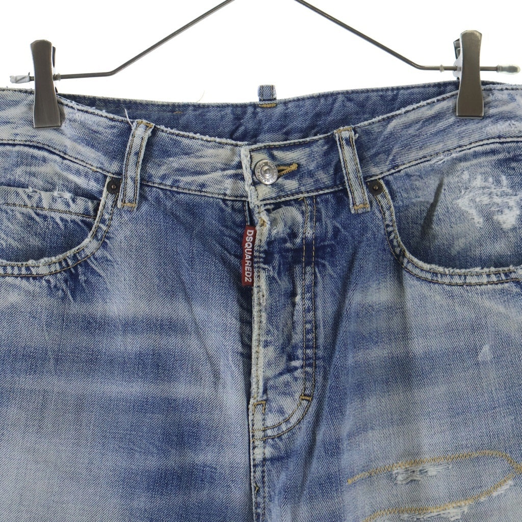 DSQUARED2(ディースクエアード) 22AW Traveller Jean ワイド デニムパンツ インディゴ レディース S72LB0562 S30309