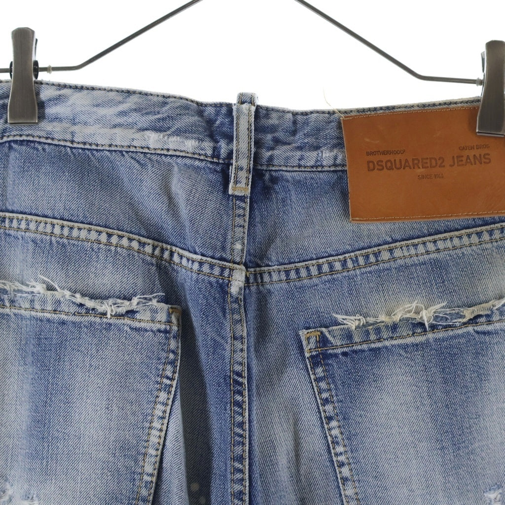 DSQUARED2(ディースクエアード) 22AW Traveller Jean ワイド デニムパンツ インディゴ レディース S72LB0562 S30309