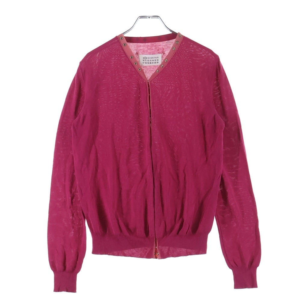 Maison Margiela(メゾンマルジェラ) COTTON SNAP BUTTON CARDIGAN コットン スナップ ボタン カーディガン ピンク レディース