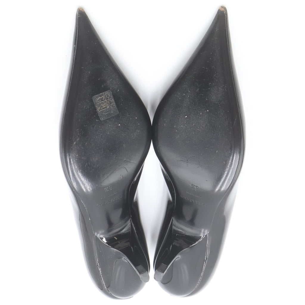FERRAGAMO(フェラガモ) POINTED TOE PUMPS ポインテッド トゥ パンプス シューズ ブラック レディース
