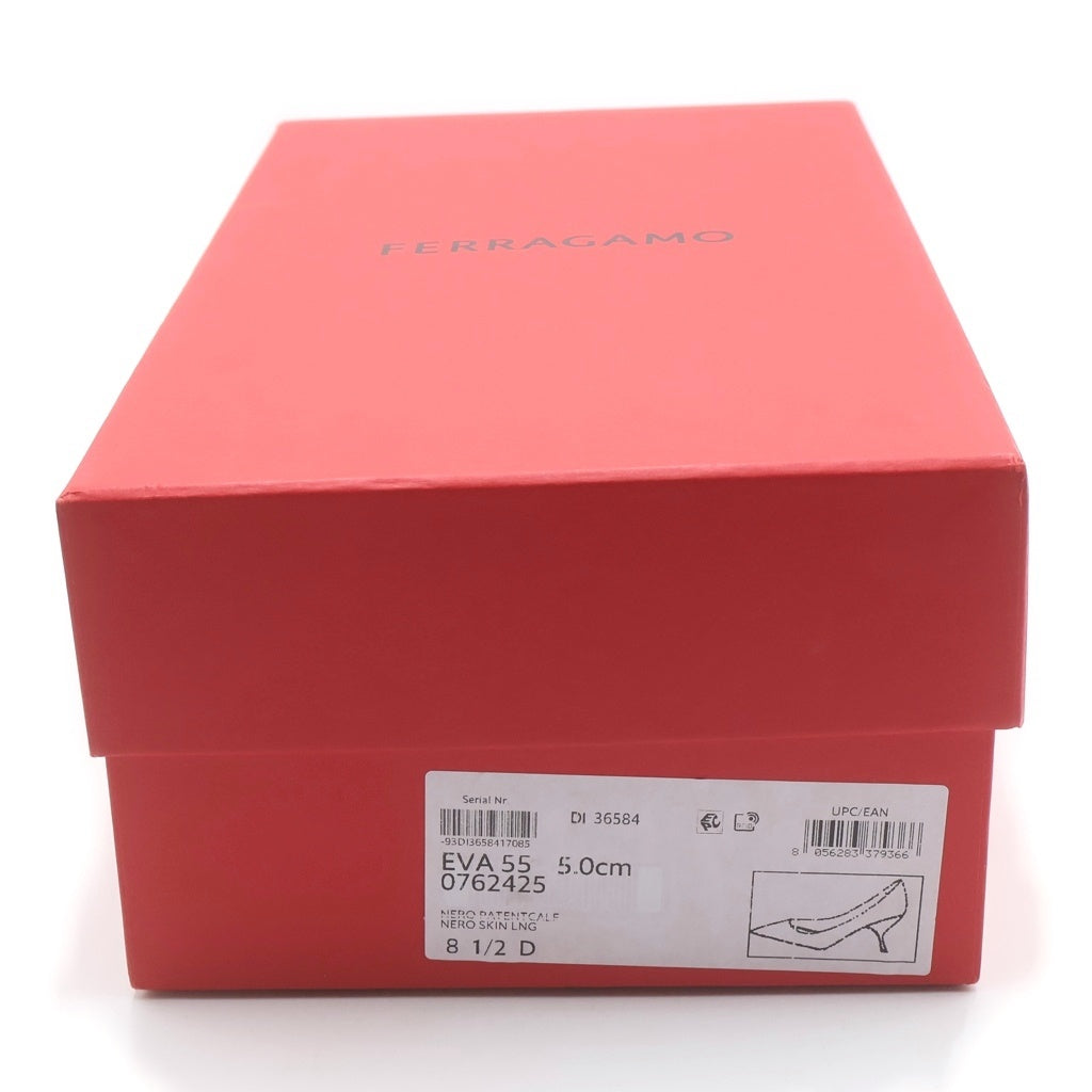 FERRAGAMO(フェラガモ) POINTED TOE PUMPS ポインテッド トゥ パンプス シューズ ブラック レディース