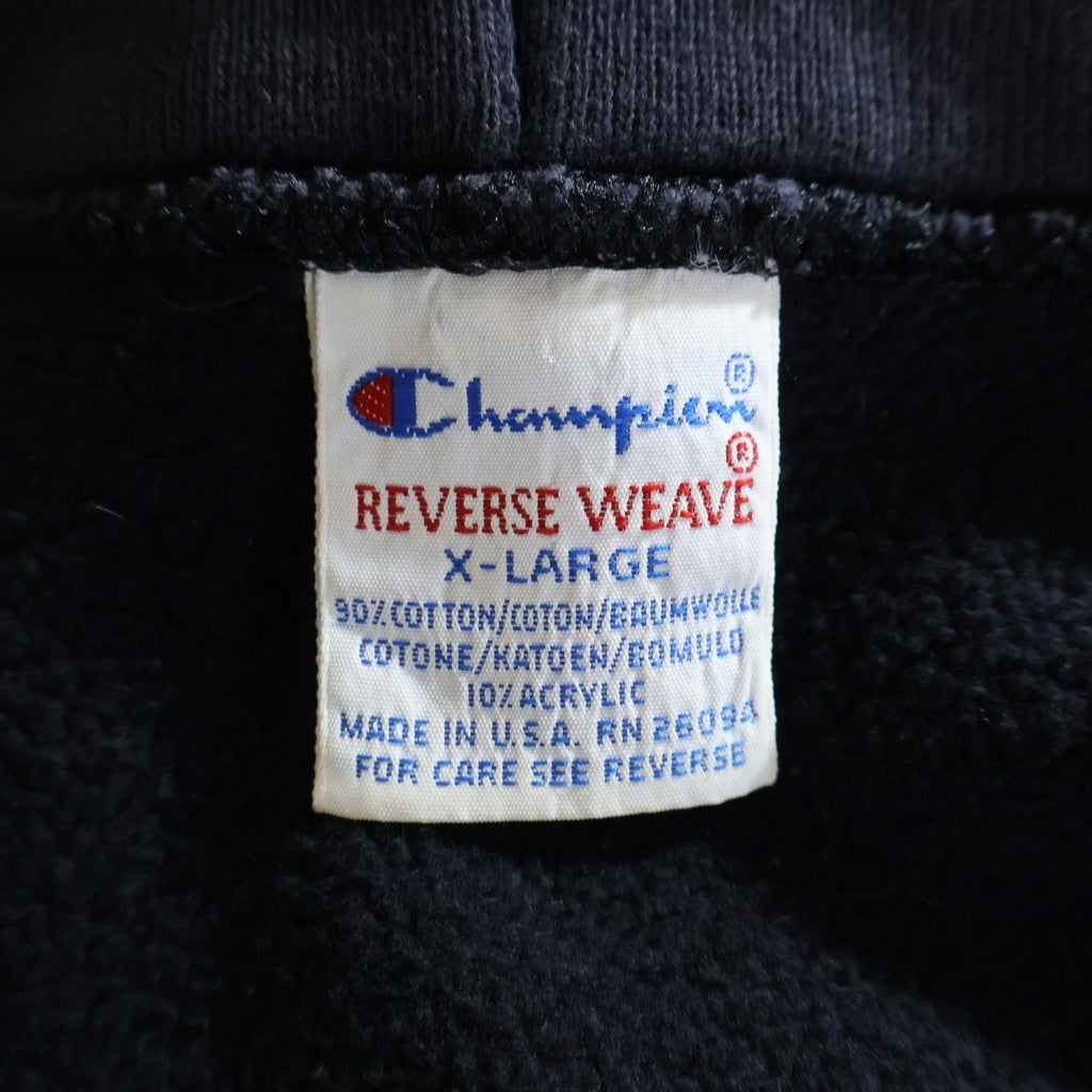 CHAMPION(チャンピオン) 90S REVERSEWEAVE ZIP UP HOODIE リバースウィーブ ジップパーカー刺繍タグ ネイビー