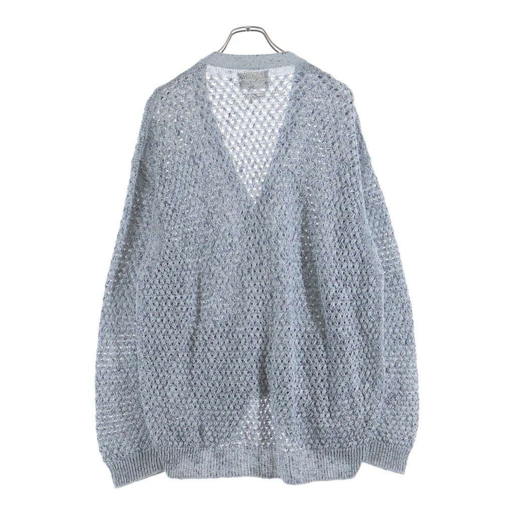YOKE(ヨーク) 23SS MESH CARDIGAN メッシュ カーディガン ブルー/ホワイト YK23SS049 6S