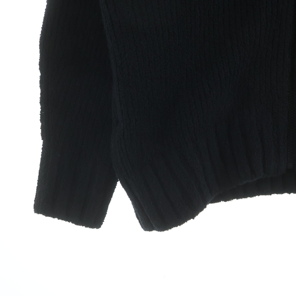 ADER ERROR(アーダーエラー) Sig BL Tag knit zip-up 01 ニット ジップアップ ブラック BO42FYKT0703BK