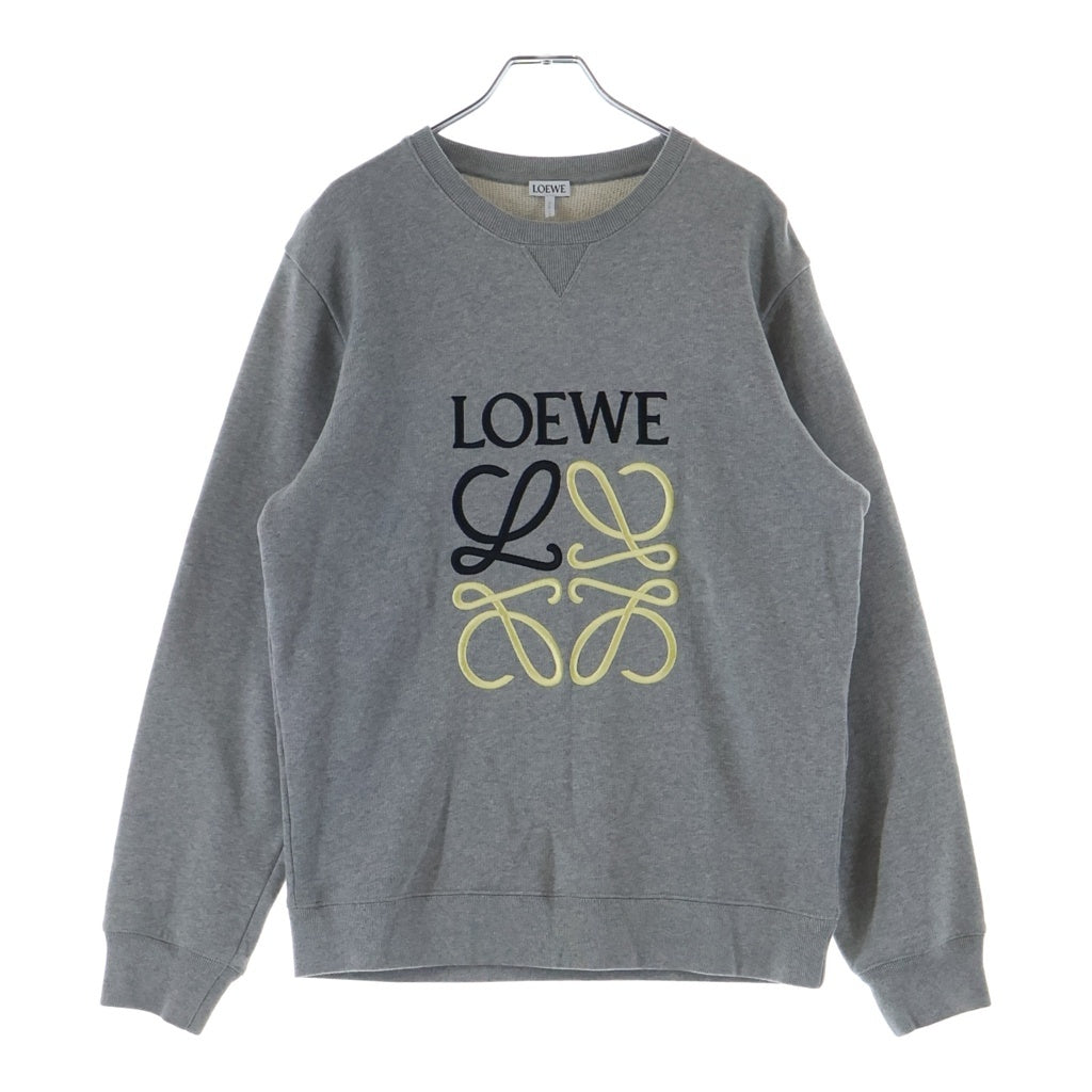 LOEWE(ロエベ) 21AW ANAGRAM SWEAT アナグラム刺繍 スウェット トレーナー グレー 1722579 HS26Y24J07