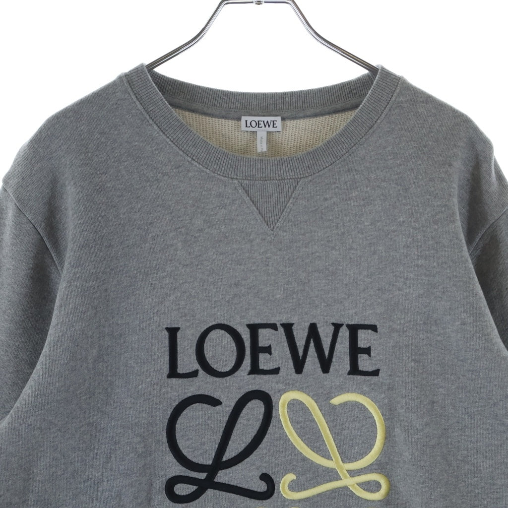 LOEWE(ロエベ) 21AW ANAGRAM SWEAT アナグラム刺繍 スウェット トレーナー グレー 1722579 HS26Y24J07