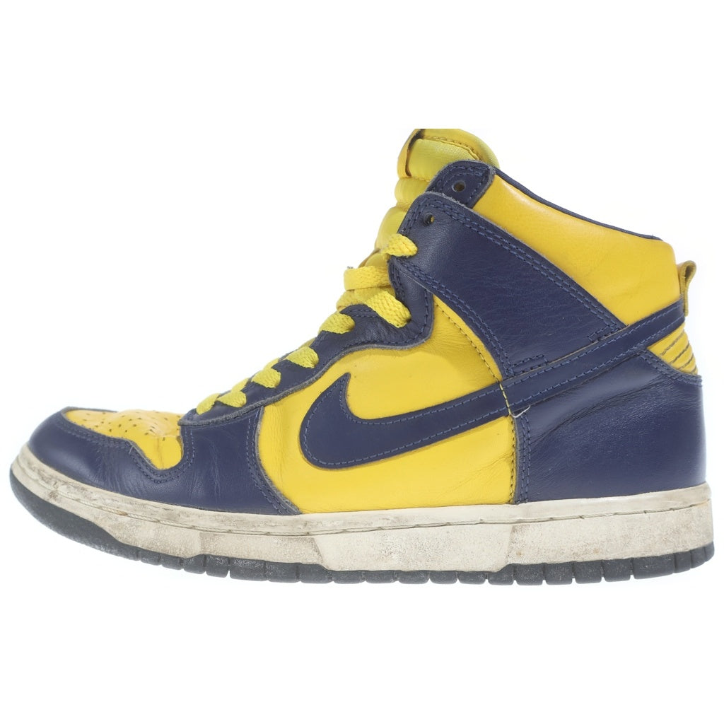 NIKE(ナイキ) 【観賞用】 HJ DUNK HIGH LE MICHIGAN ダンク ハイ ミシガン ハイカットスニーカー ネイビー/イエロー US8cm/26cm 981012