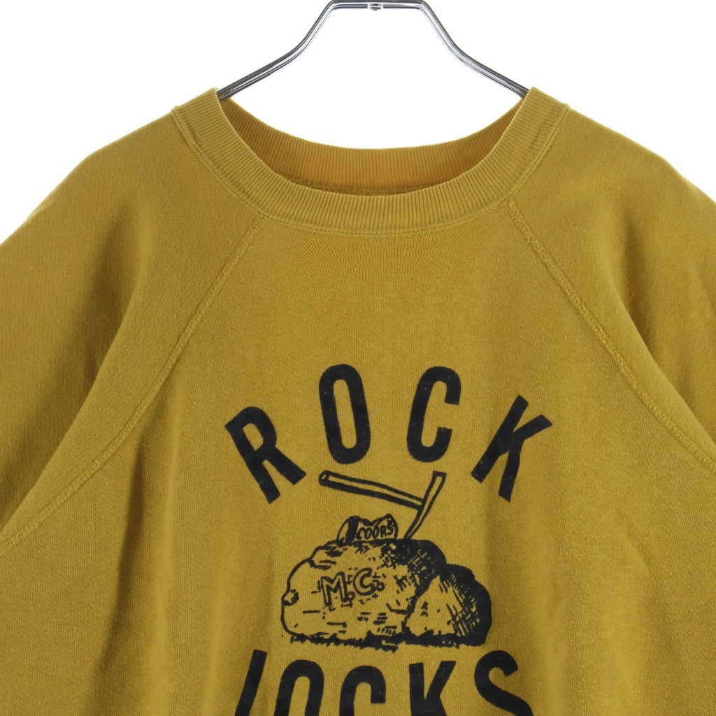 VINTAGE(ヴィンテージ) 60-70S ROCK JOCKS S/S SWEAT ラバープリント ラグラン 半袖スウェット マスタードイエロー