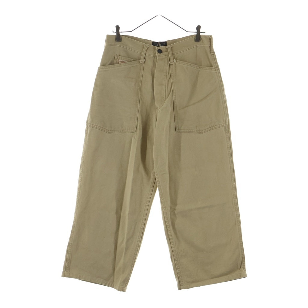 RRL(ダブルアールエル) 90S 三ツ星タグ BUCKLE BACK BAKER PANTS USA製 バックルバック ベイカー ワイド パンツ ベージュ