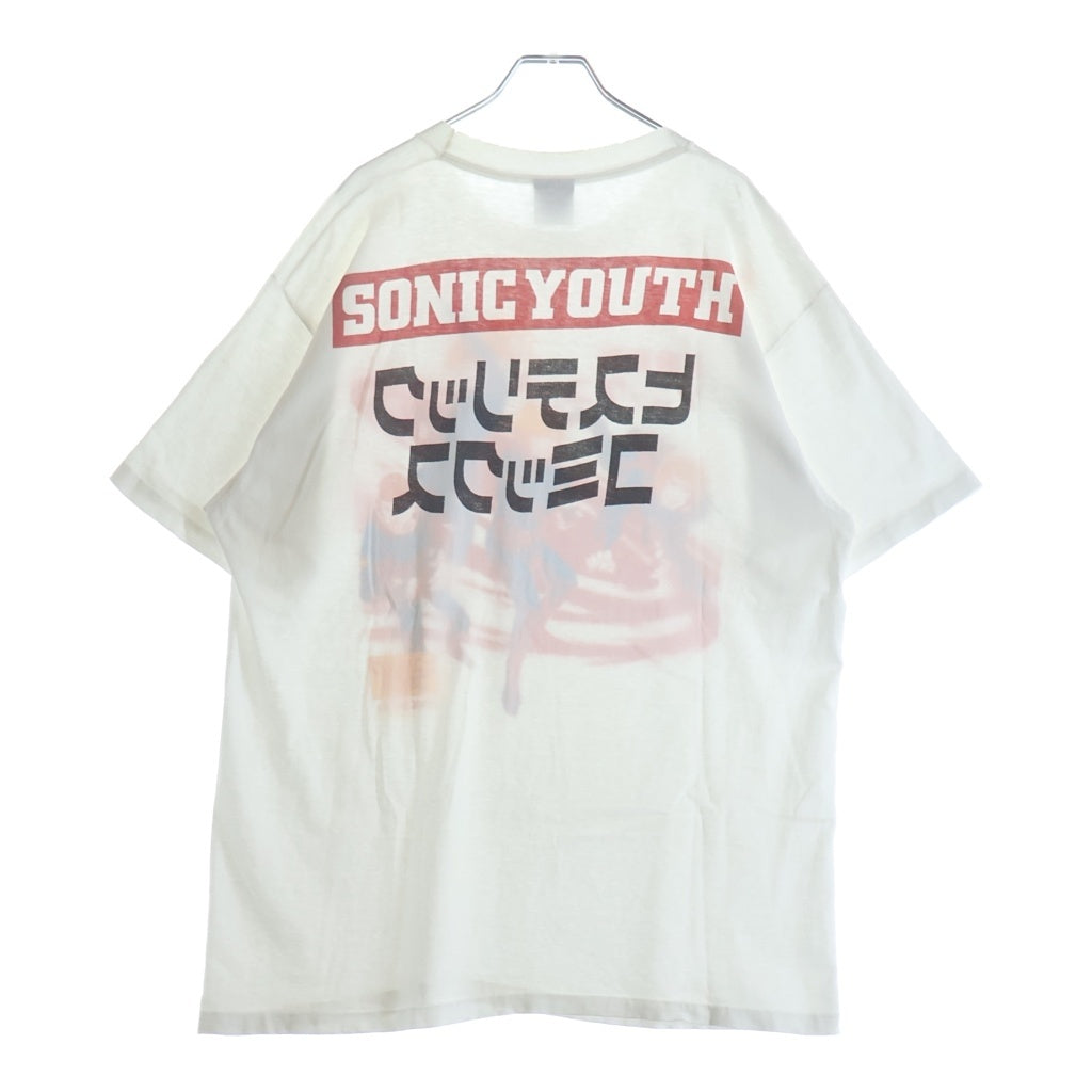 VINTAGE(ヴィンテージ) 90S SONIC YOUTH 無敵戦隊 ソニックユース ヒステリック コミックス 1992 両面プリント 半袖Tシャツ ホワイト