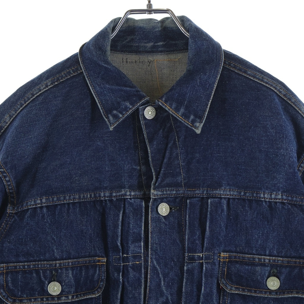 Levi's(リーバイス) 50-60S 507XX 2nd BIG E 両面タブ ボタン裏爪刻印 ハギ付き 紙パッチ デニムトラッカージャケット インディゴ