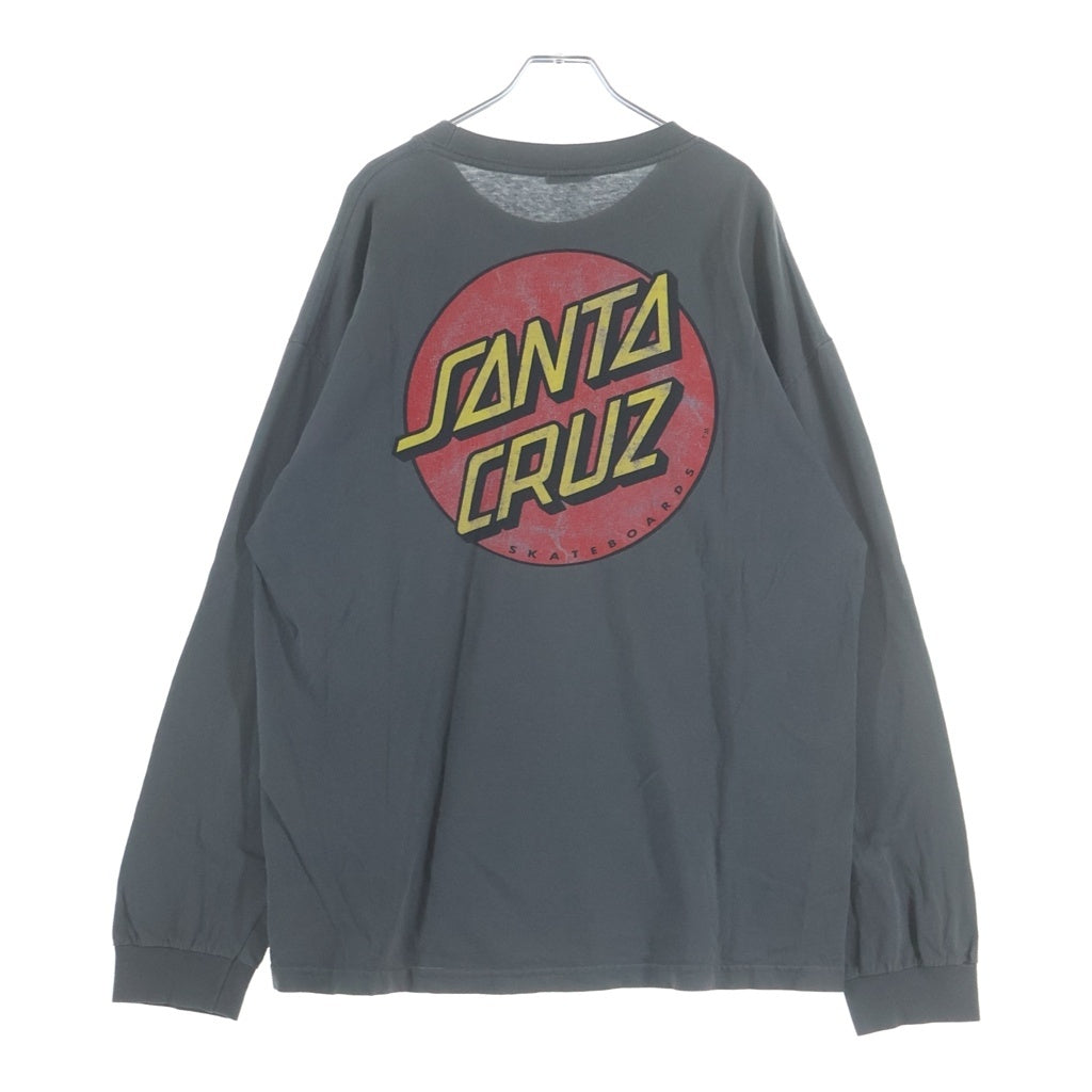 VINTAGE(ヴィンテージ) 90-00S SANTA CRUZ (サンタクルーズ) SKATEBOARDS L/S TEE NHSタグ 両面プリント スケート 長袖Tシャツ カットソー グレー